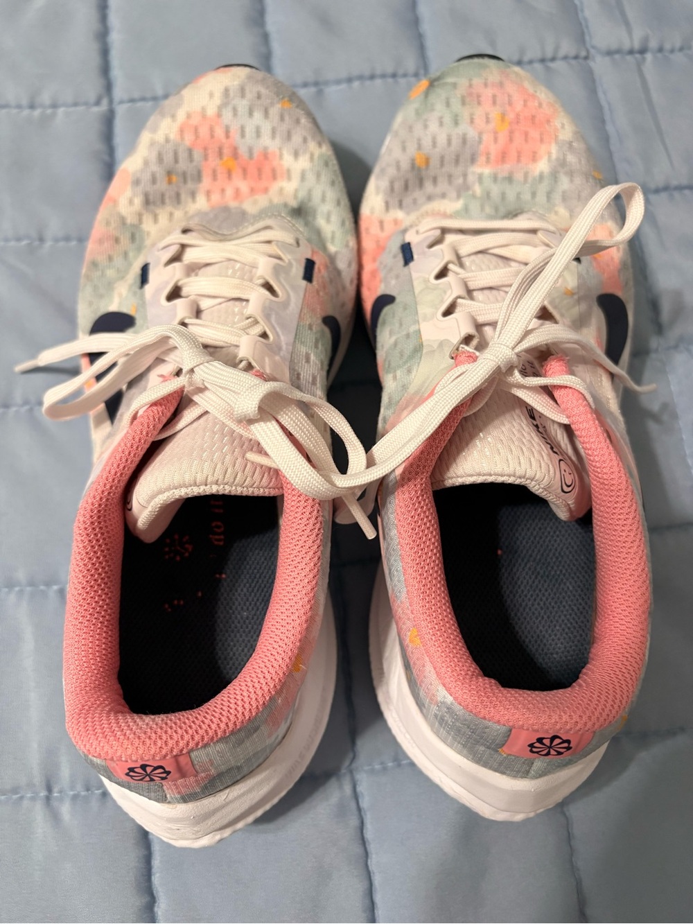 Nike Floral-Print Pink & White Sneakers